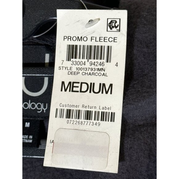 Ideology Men's Regular-Fit Full-Zip Hoodie, Deep Charcoal, Size M, NWT - Picture 4 of 5